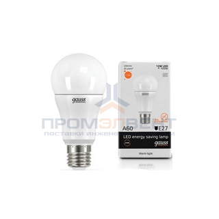 Лампа Gauss LED Elementary A60 12W E27 2700K 1/40