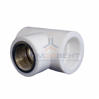 Тройник с переходом на внутреннюю резьбу KALDE - 32 x 1" (для полипропиленовых труб, белый)