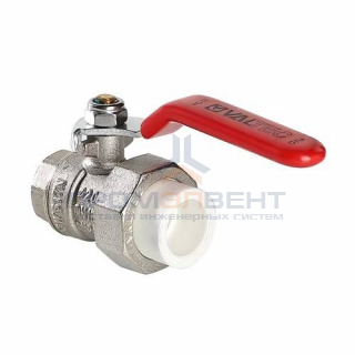 Кран шаровой разъемный VALTEC VTp.742 - 40 x 1"1/4 (Пайка/ВР, для полипропиленовых труб, цвет белый)