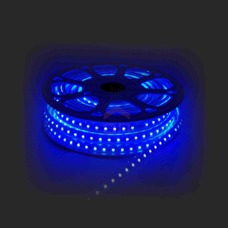 10-51 Светодиодная лента, 220В, 12Вт/м, smd5050, 60д/м, IP44, белый шнур ПВХ с прозрачным рассеивателем 16х7мм, 15м, с аксессуарами, RGB