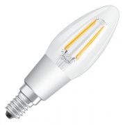 Лампа филаментная светодиодная свеча Osram LED P Retrofit CLAS B 40 DIM 4.5W/827 CL E14 Filament